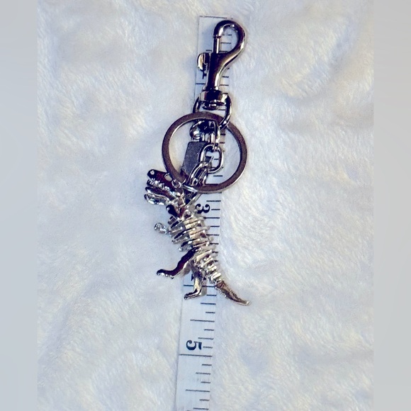 SILVER T REXY BAG CHARM - Picture 3 of 5